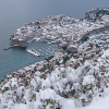 Fotografie zasněženého Dubrovníku